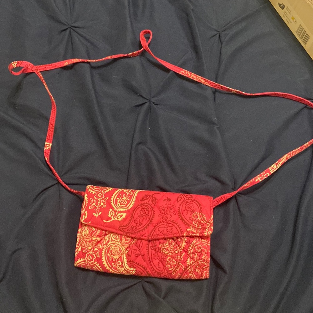 vera bradley shoulder strap wallet/purse